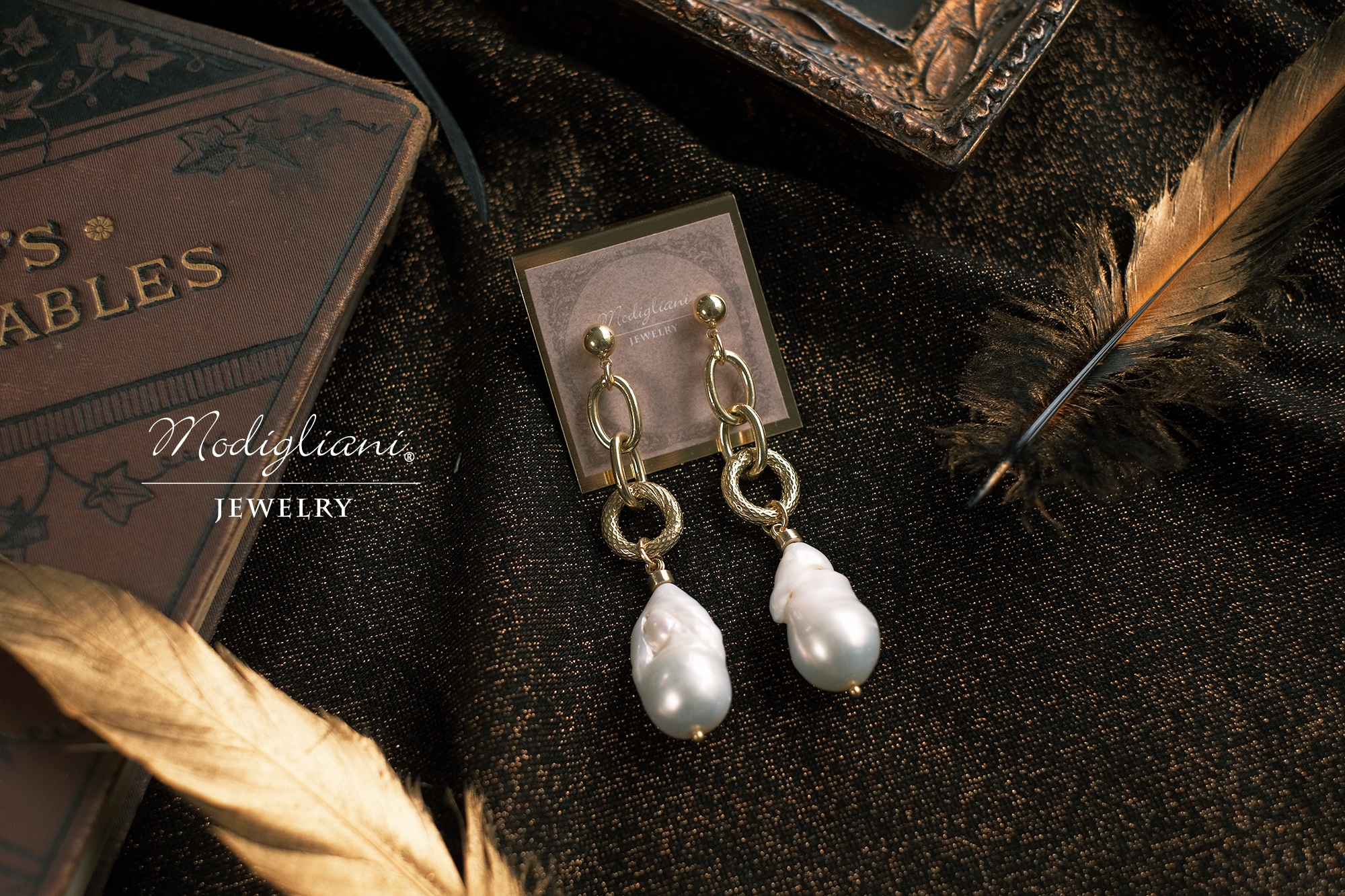 黃銅飾品,黃銅,天然珍珠,巴洛克珍珠,耳環,垂墜式耳環,氣質,