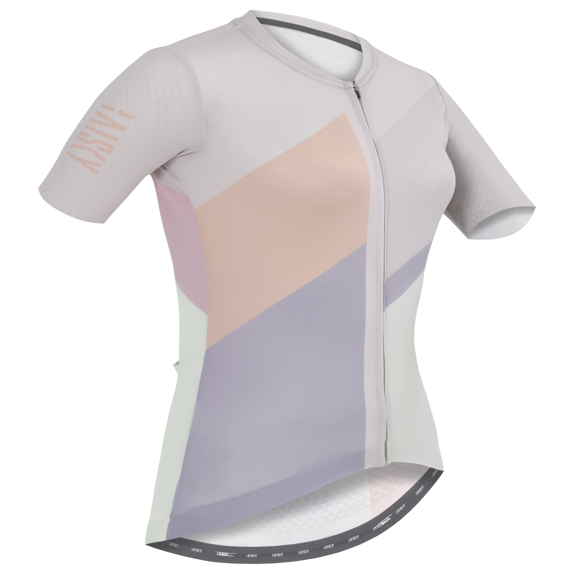 女款空力短車衣 七巧板 褐