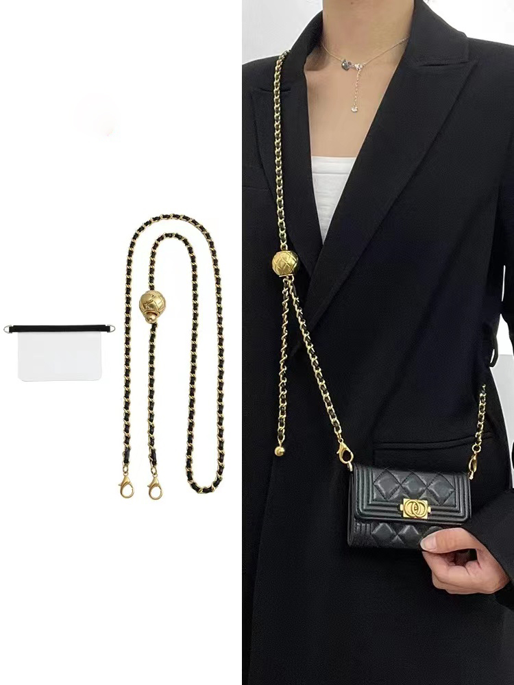 手工坊小香leboy卡包改造鏈條錢包斜挎小金球包肩帶單買配件