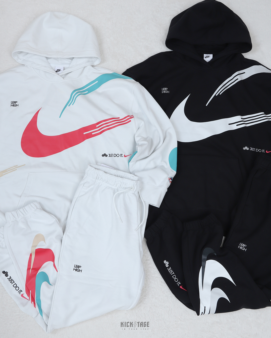 **特價商品售出不退換**女款 NIKE CNY SUIT 黑色 白色 流線大勾 新年 棉套裝 帽T【FD4798】棉褲【FD4799】23CNY