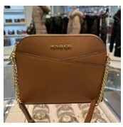 [S] MICHAEL KORS 35F1GTVC6T JET SET TRAVEL MEDIUM DOME CROSSBODY BAG,LUGGAGE, 194900656631 (SMK276)