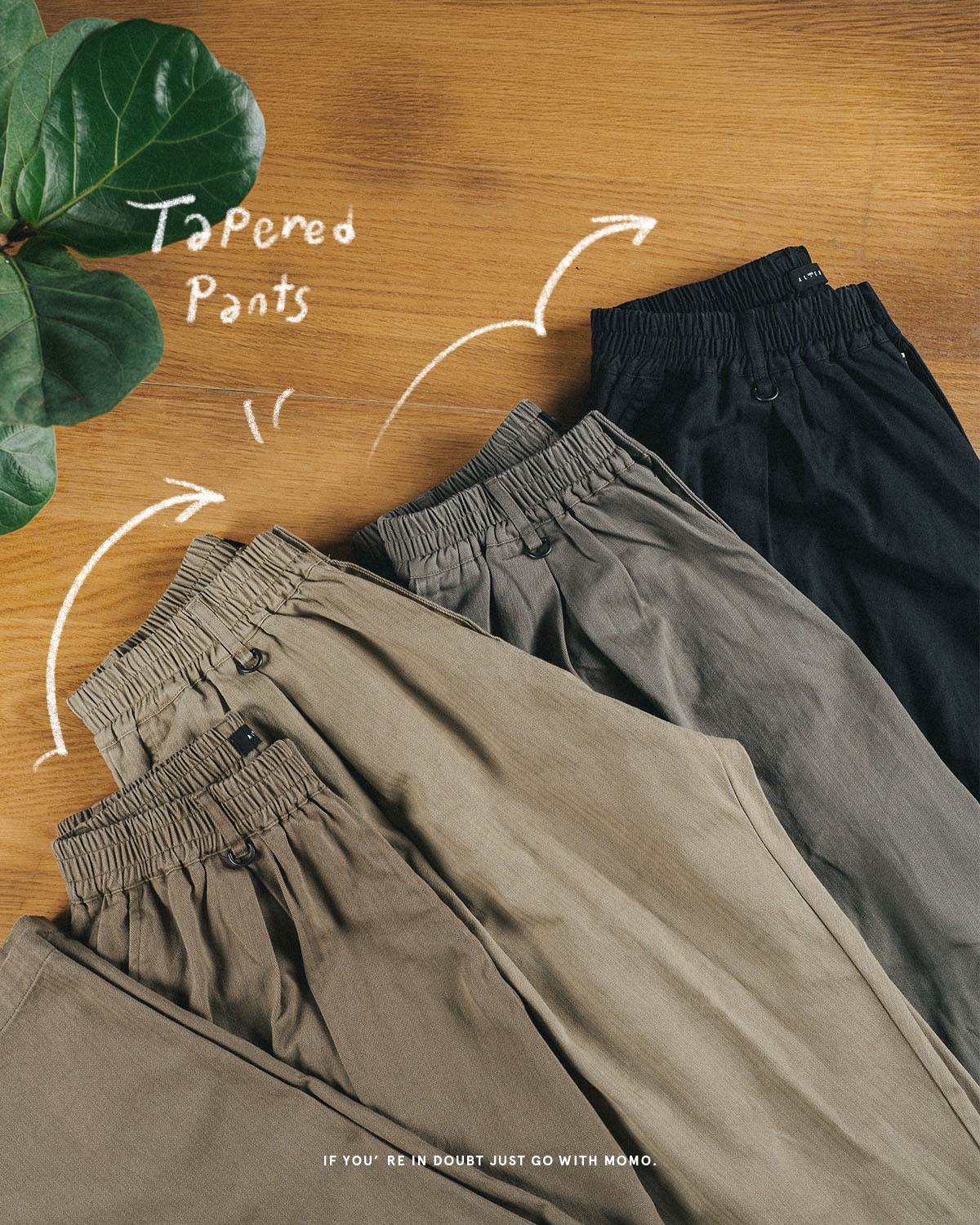 OurPick 日系人字紋錐形褲 4色