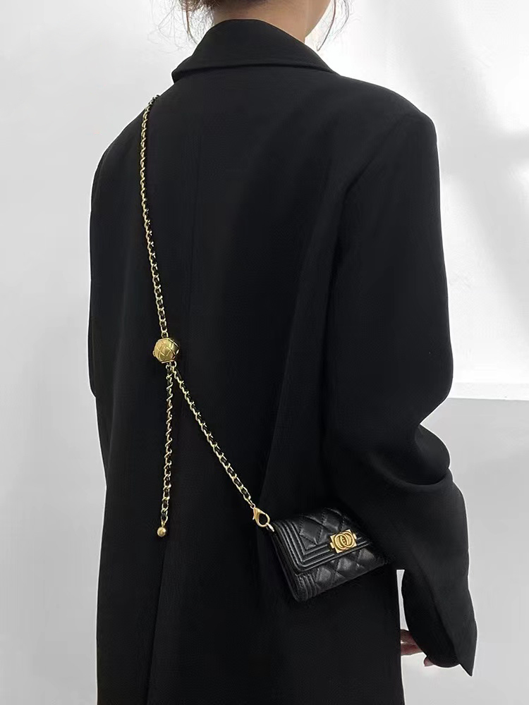 手工坊小香leboy卡包改造鏈條錢包斜挎小金球包肩帶單買配件