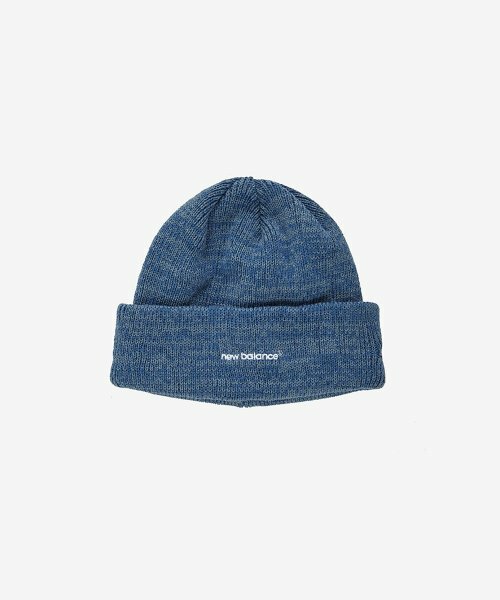 NEW BALANCE 基本款 素色 小LOGO 毛帽 藍 NBGDCAF305_50