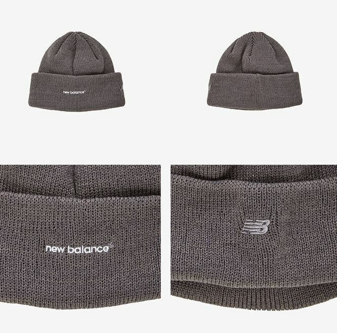 NEW BALANCE 基本款 素色 小LOGO 毛帽 灰 NBGDCAF305_15