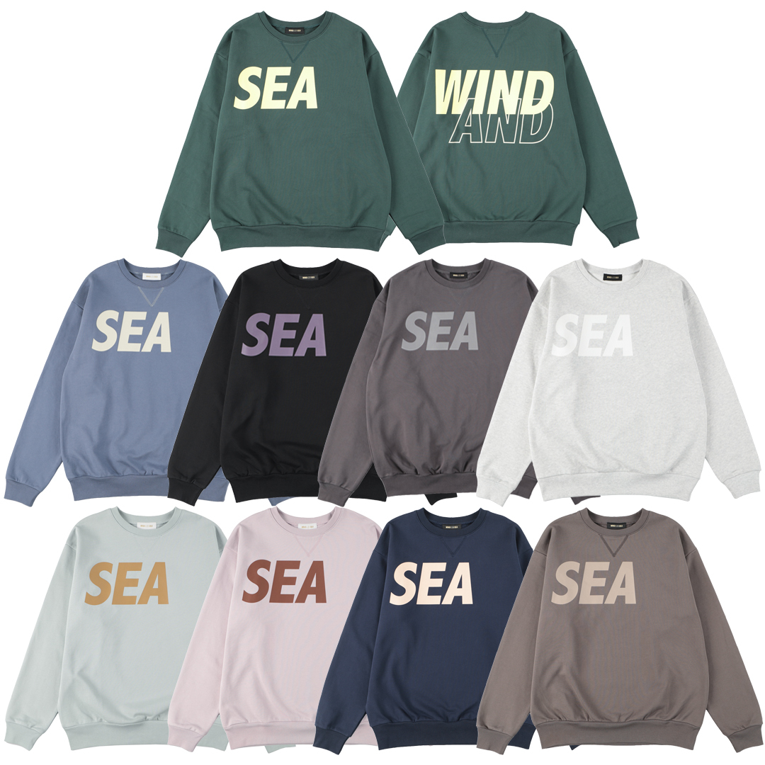 WIND AND SEA Crew neck Charcoal Taupe