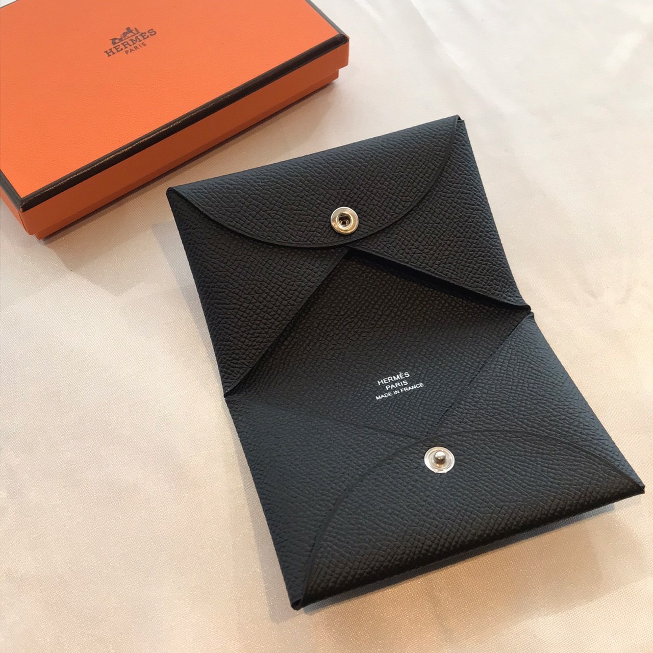 Hermes Calvi 黑色 愛馬仕卡包