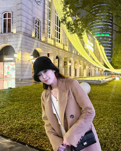 冬日裡的美好仿兔毛小臉漁夫帽-夜幕黑