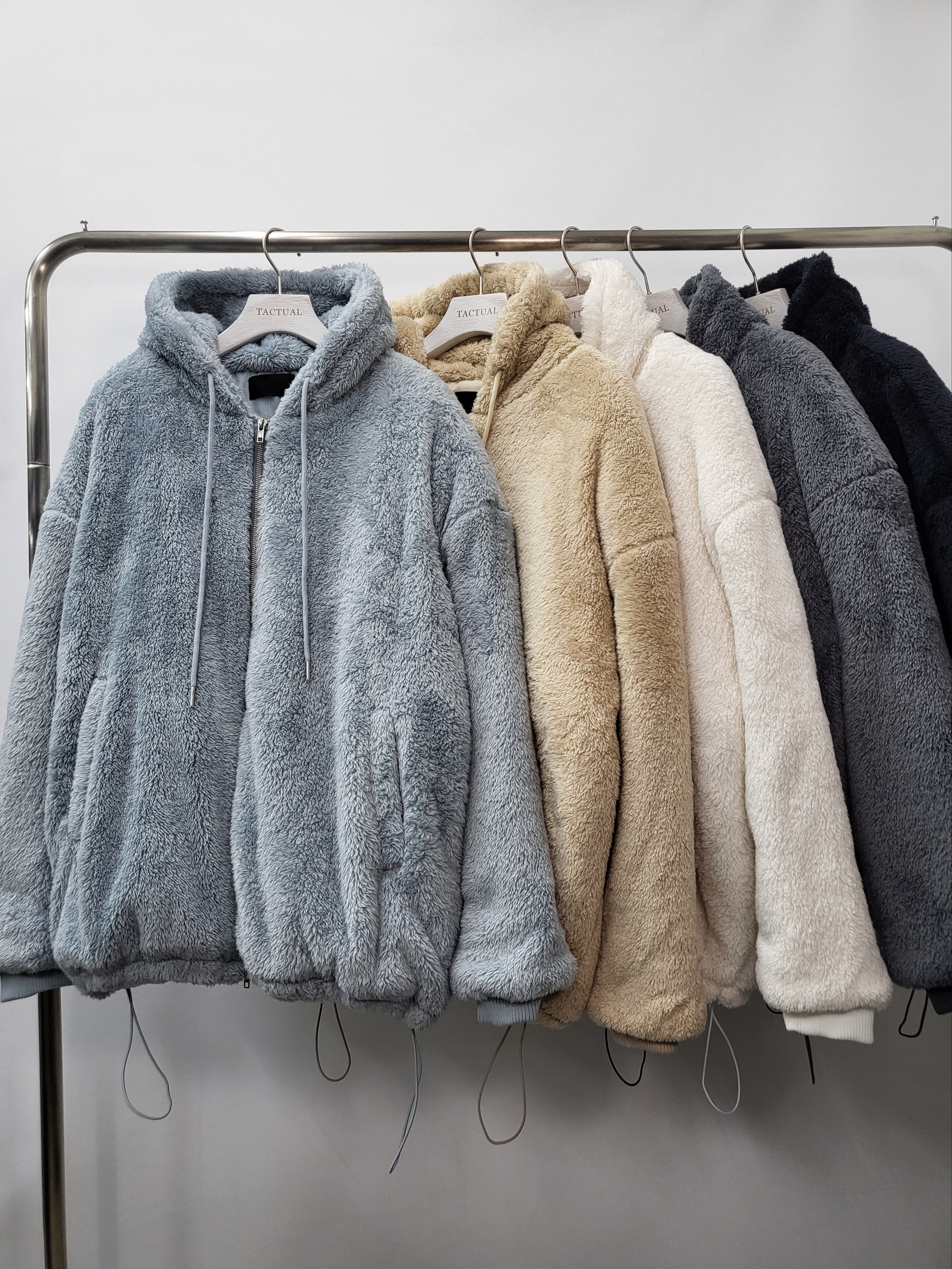 連帽拉鍊毛毛褸(薄夾棉) JK2237