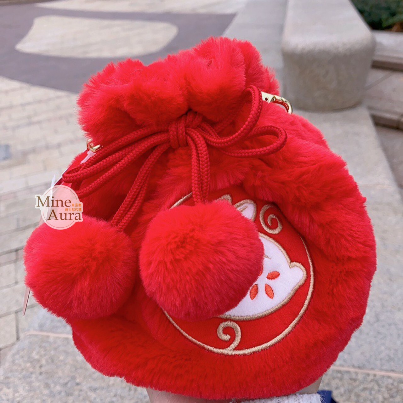 (限時特價) 2023 新春 玲娜貝兒 Lina bell 絨毛 大頭造型 束口 水桶包 斜背包 -上海迪士尼樂園