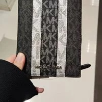 [S] MICHAEL KORS 35F2STVN2M JET SET TRAVEL PASSPORT WALLET, BLACK MULTI, 196163447520 (SMK280)