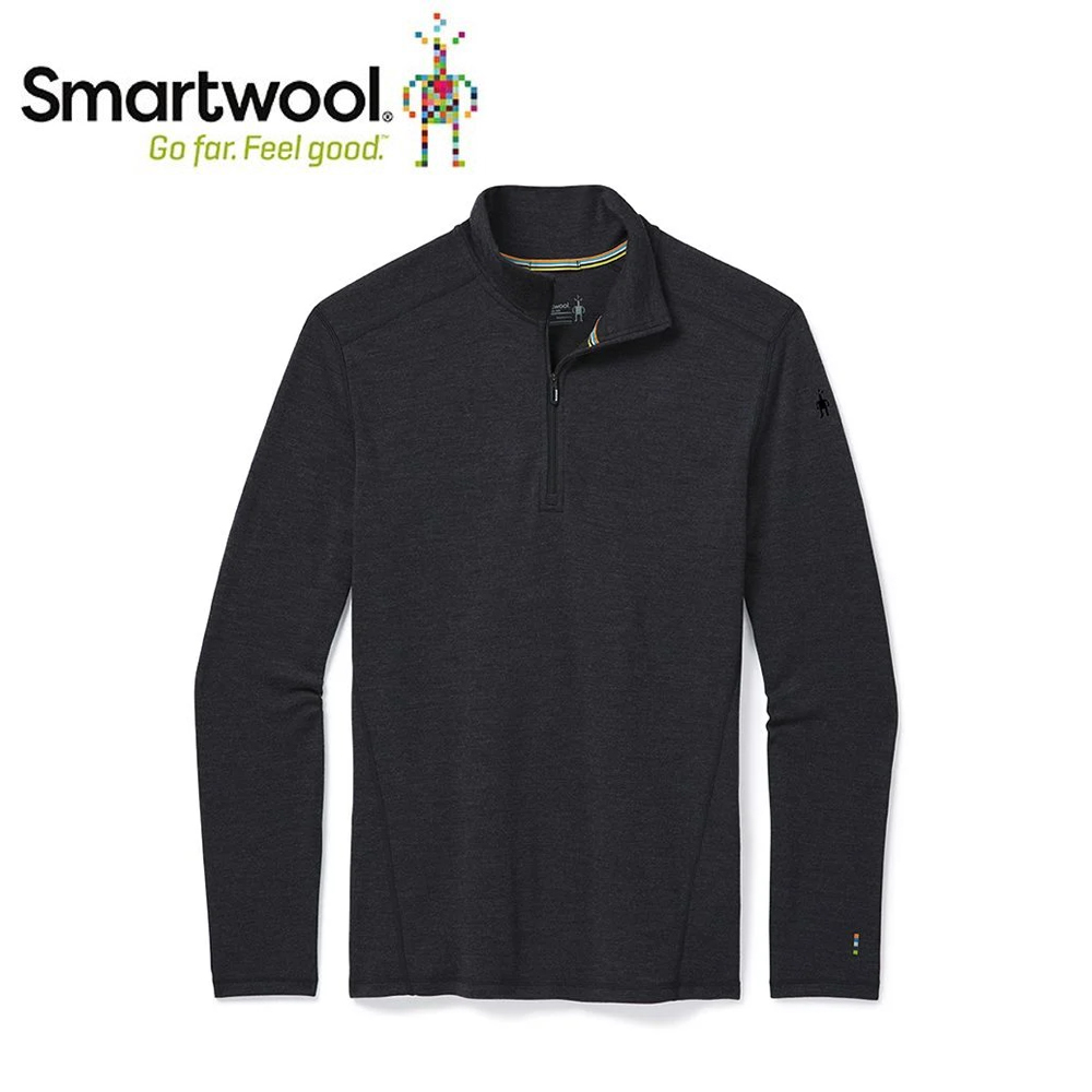 Smartwool 美國 Thermal羊毛長袖拉鍊T 男款 (碳黑) 美麗諾羊毛/保暖/透氣/排汗/戶外休閒 12SW016356