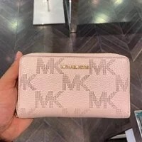 [S] MICHAEL KORS 35S2GTVE3L JET SET TRAVEL LARGE FLAT MONOGRAM PHONE CASE LEATHER,POWDER BLUSH, 196163087047 (SMK290)