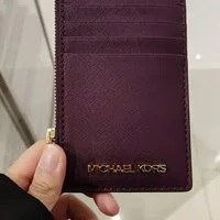 [S] MICHAEL KORS 35F2GTVD2L JET SET TRAVEL MD TZ CARD CASE LEATHER, BORDEAUX, 196163431475 (SMK292)