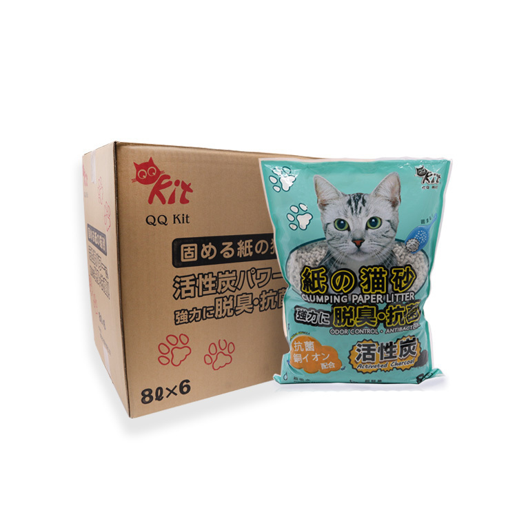 【8L省荷包】活性碳紙貓砂(6包/箱)