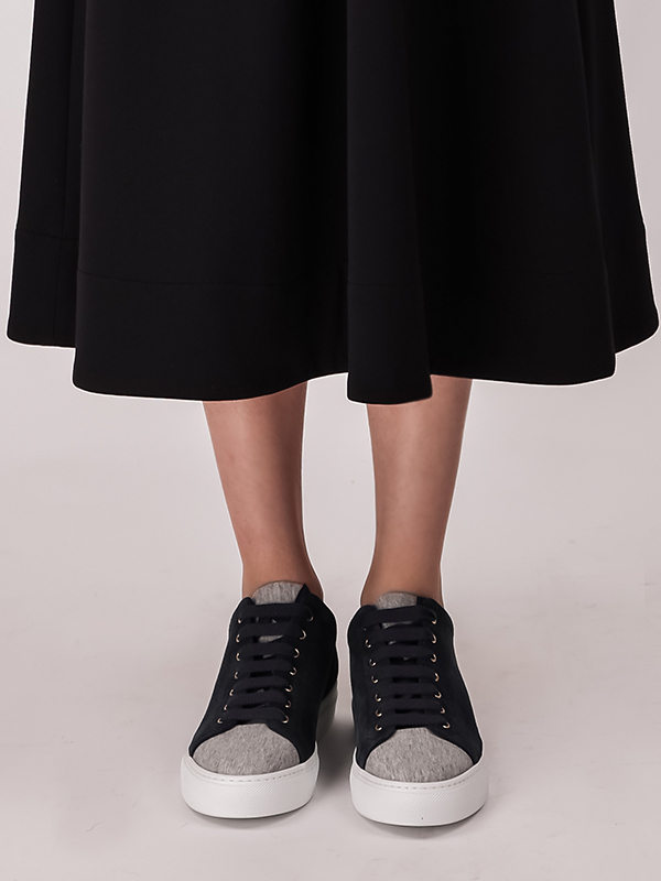 Lorena Antoniazzi 麂皮雙色休閒鞋 (深藍)