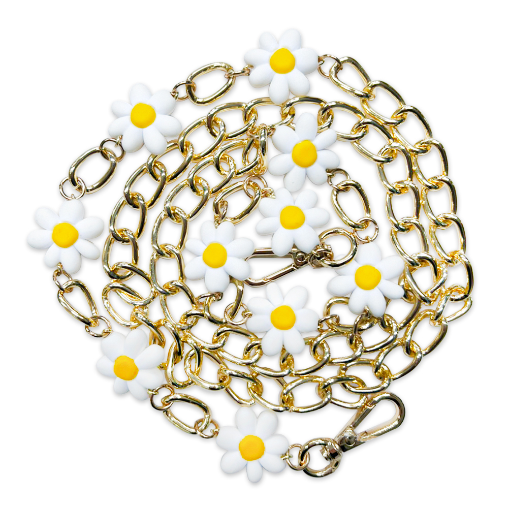 Candies 金屬矽膠長鏈(小雛菊-白)