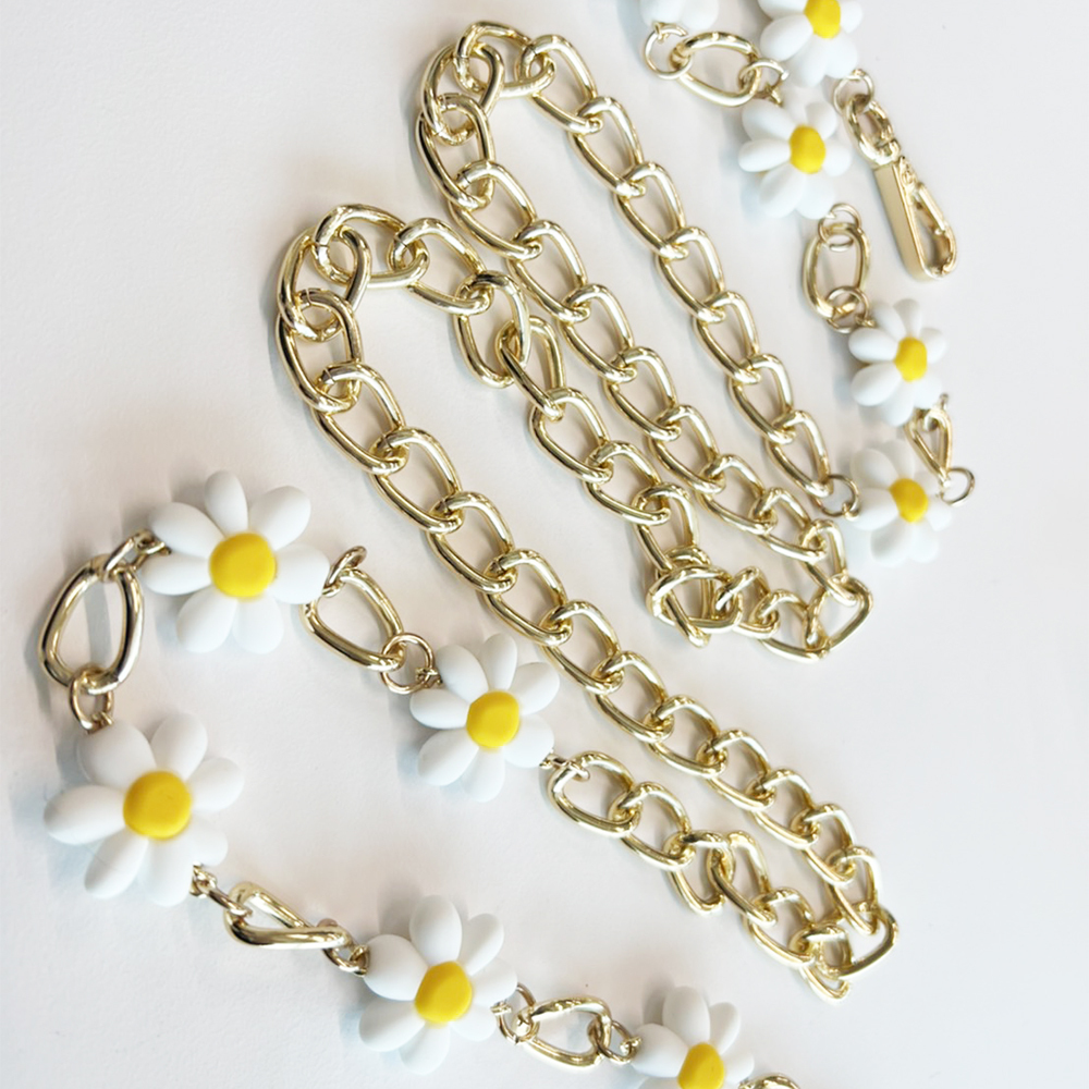 Candies 金屬矽膠長鏈(小雛菊-白)