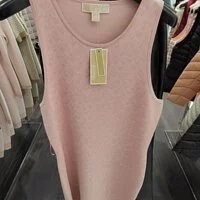 [S] MICHAEL KORS LOGO JACQUARD TANK DRESS,ROSEWATER, MH1807G5KZ-ROSE WATER (SMK309)