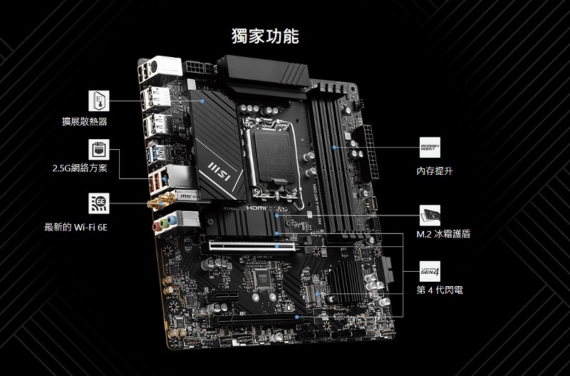 米特3C數位–MSI 微星 PRO B760M-A WIFI DDR4 主機板