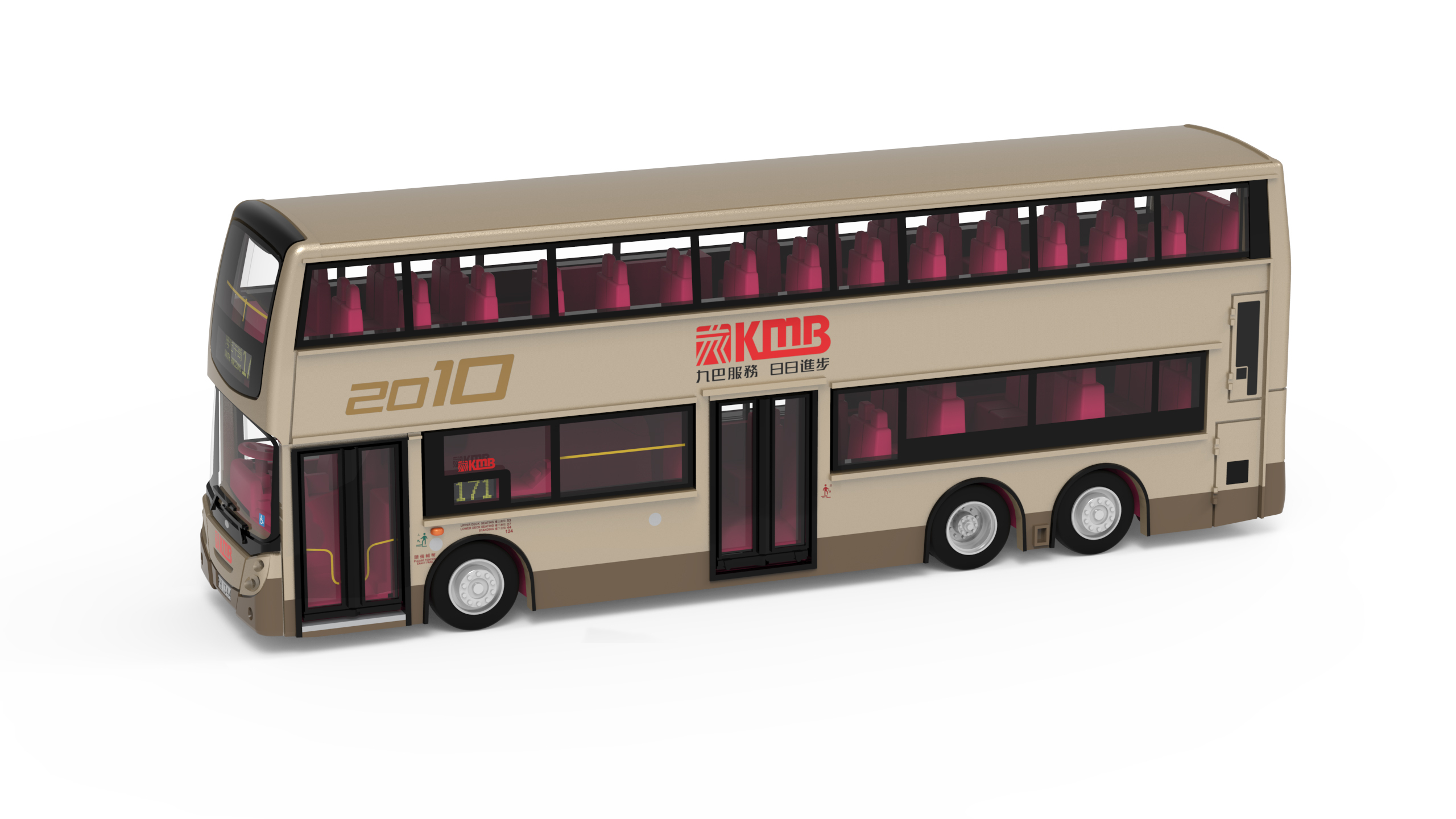 Tiny 城市 KMB60 合金車仔 - 九巴 ADL Enviro500 Euro 4 (171) (經銷商版本）