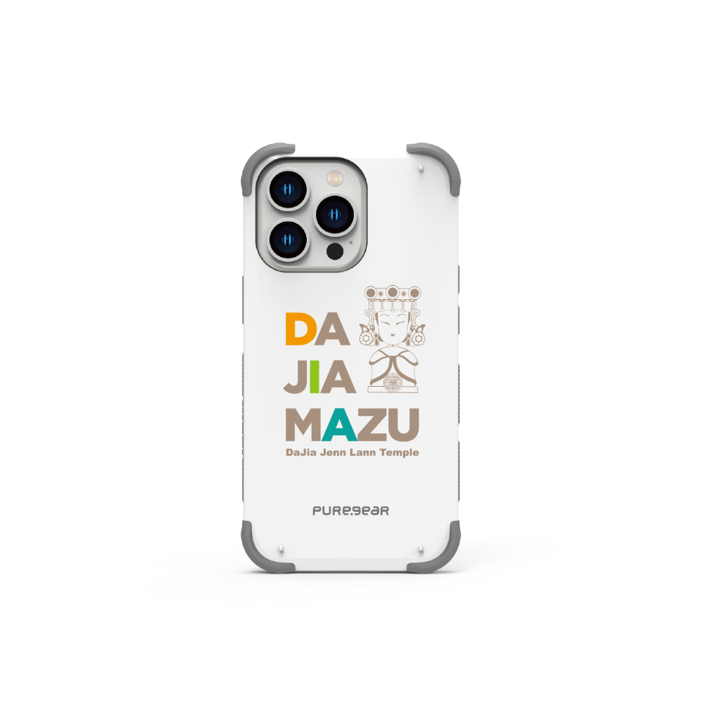 【鎮瀾宮 × PureGear】MAZU(白) - DUALTEK坦克軍規保護殼 (for iPhone系列)