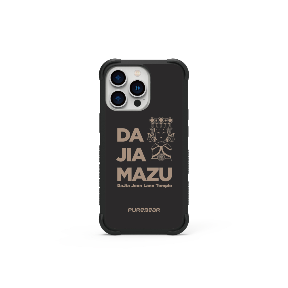 【鎮瀾宮 × PureGear】MAZU(黑) - DUALTEK坦克軍規保護殼 (for iPhone系列)