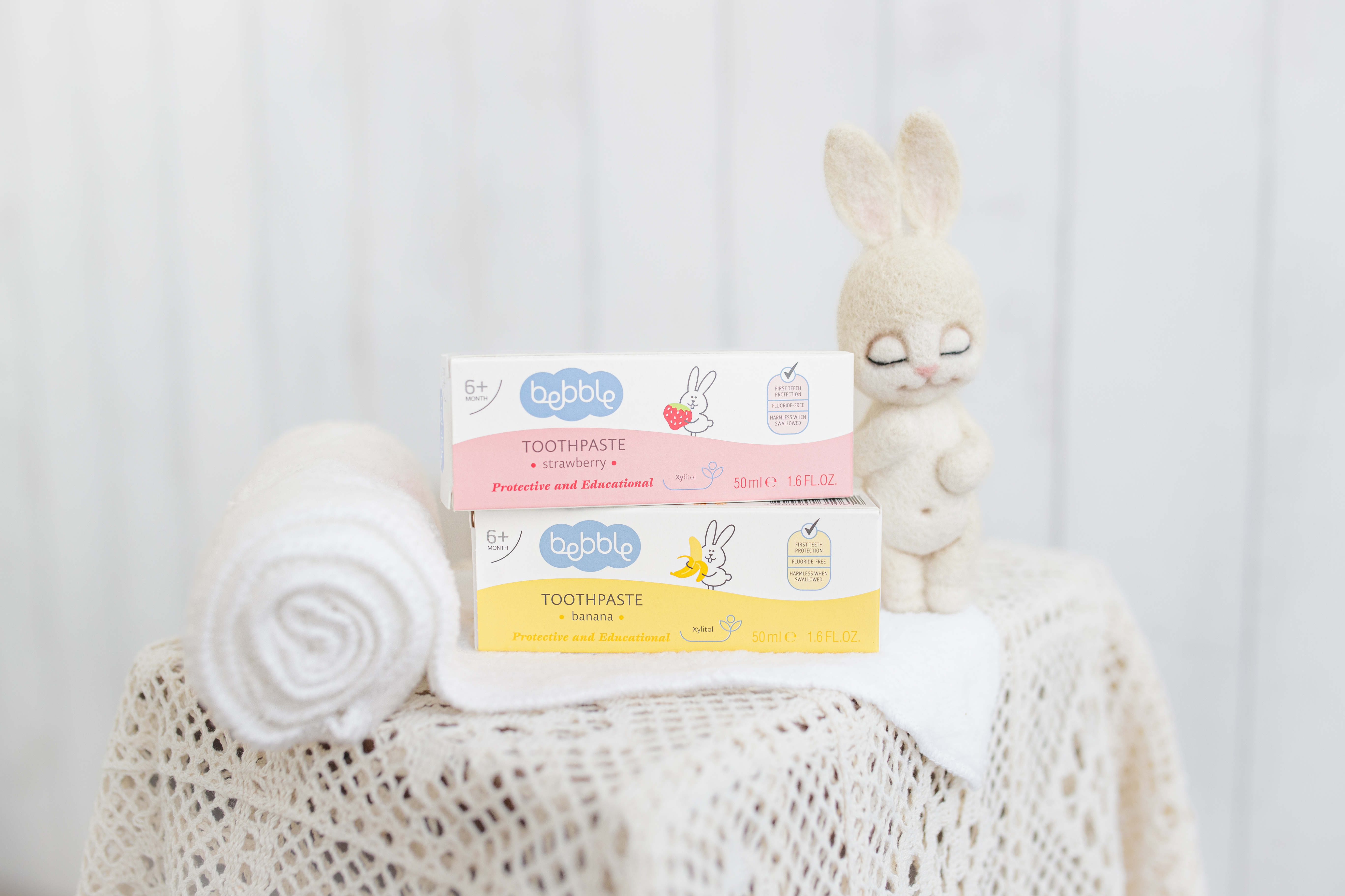 Bebble幼兒乳牙無氟牙膏-士多啤梨味/香蕉口味 (可吞食)