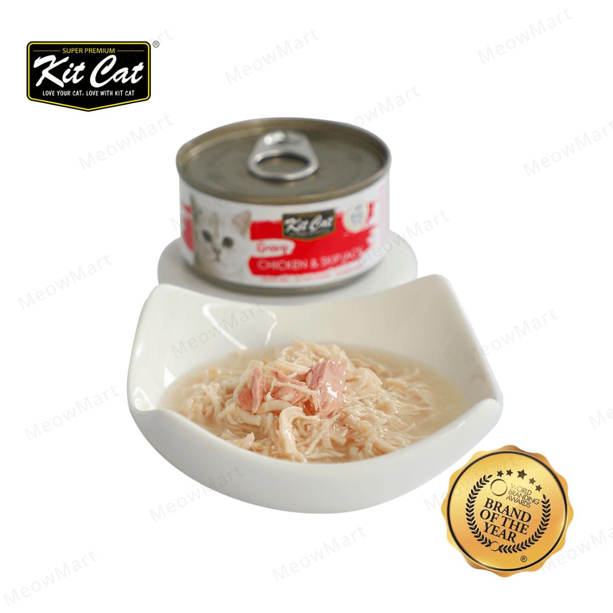 Kit Cat 鮮嫩營養肉汁湯主食罐 (雞肉+鰹魚) 70g