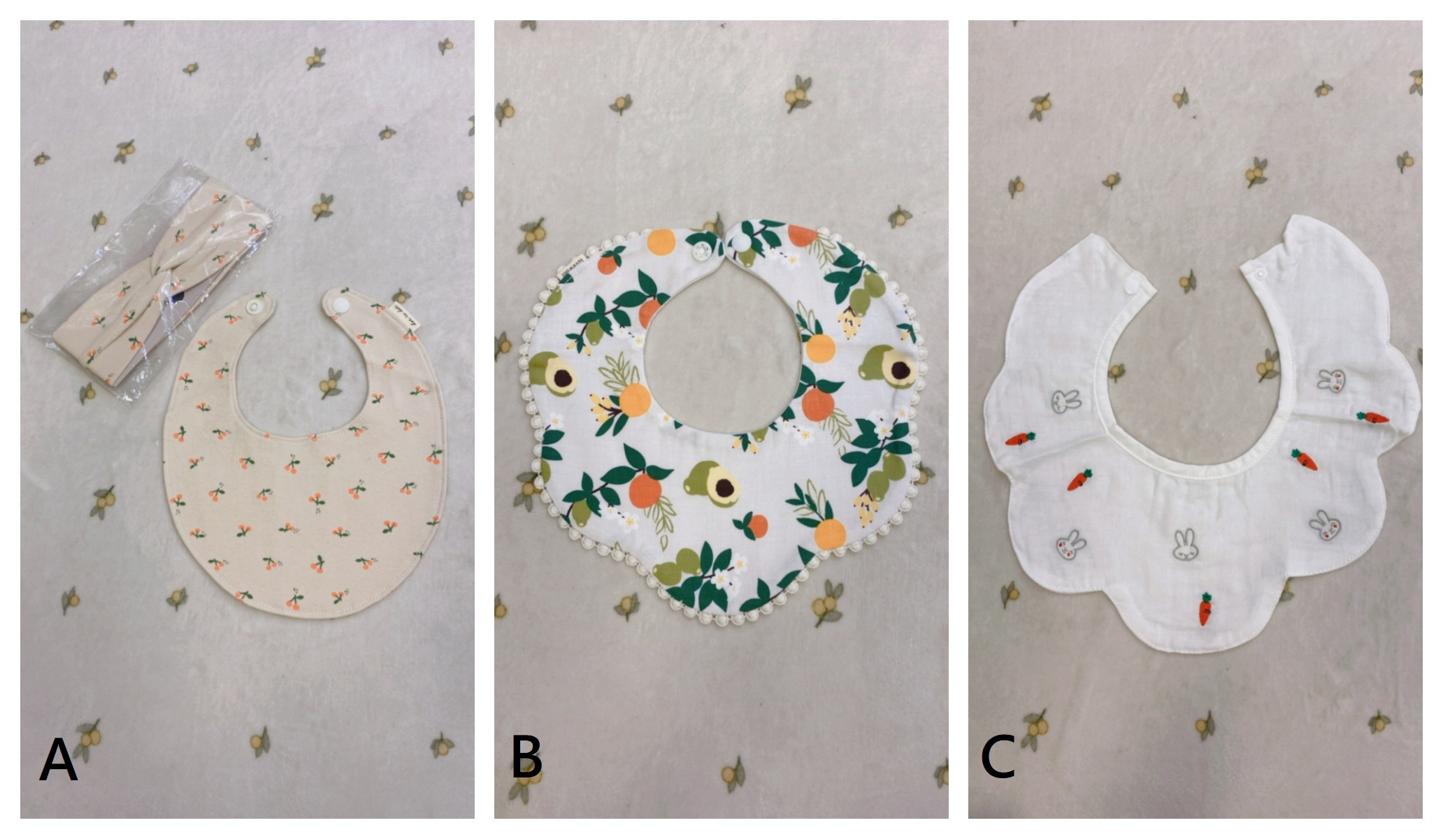 韓國棉質口水肩