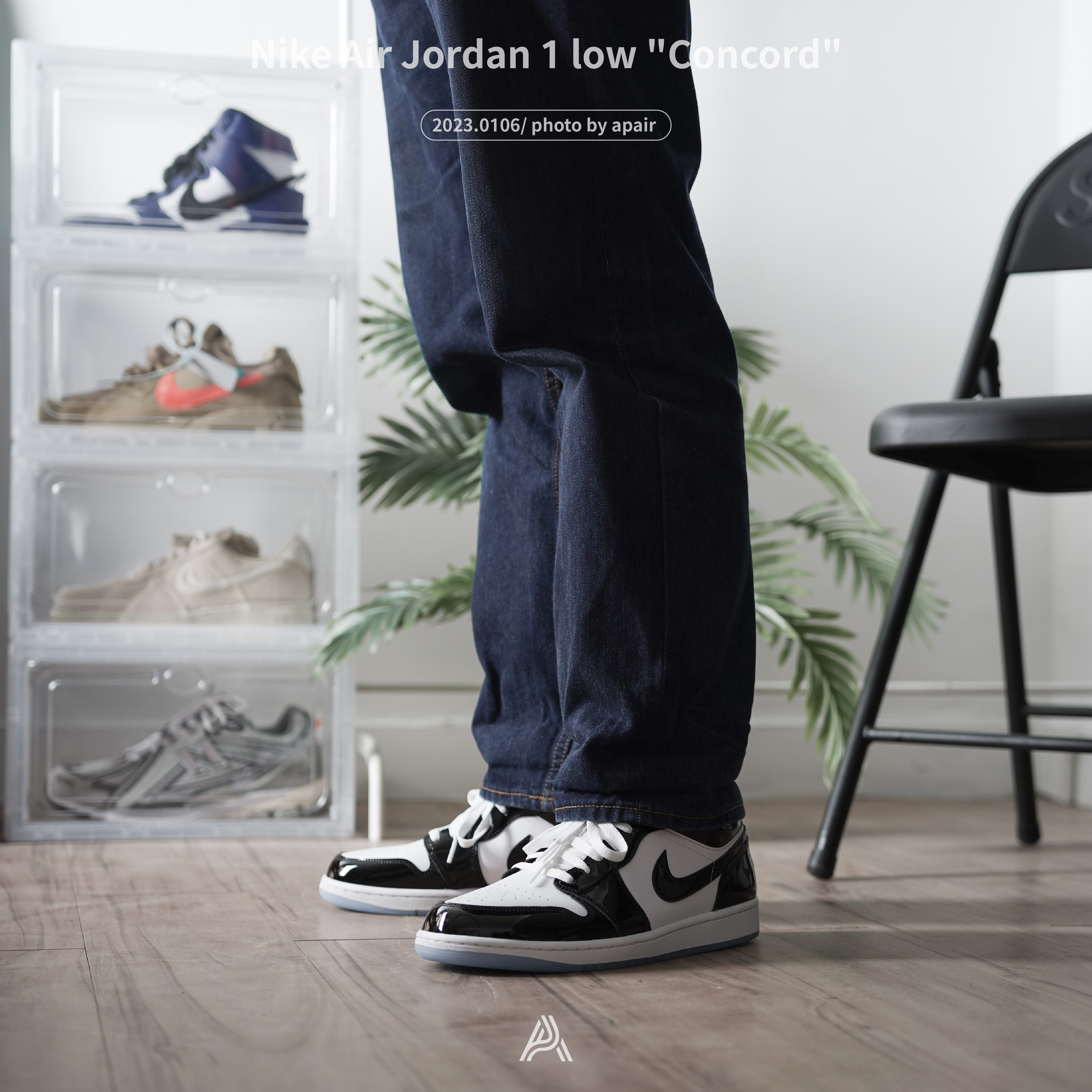 APAIR】現貨Nike Air Jordan 1 low "Concord" 黑白漆皮熊貓冰晶底D