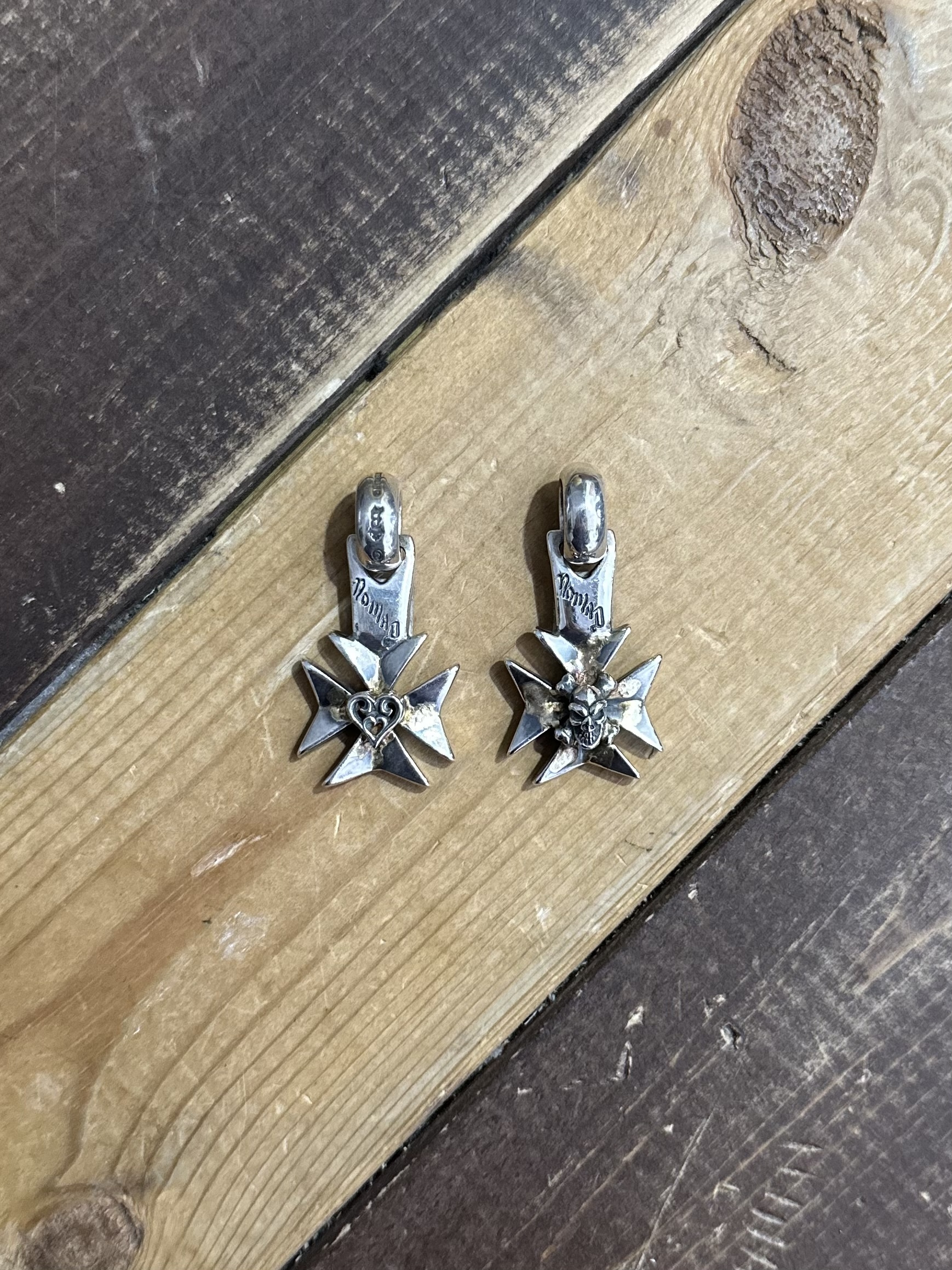 Maltese Cross Pendant Large w/ K18 Gold Overlay