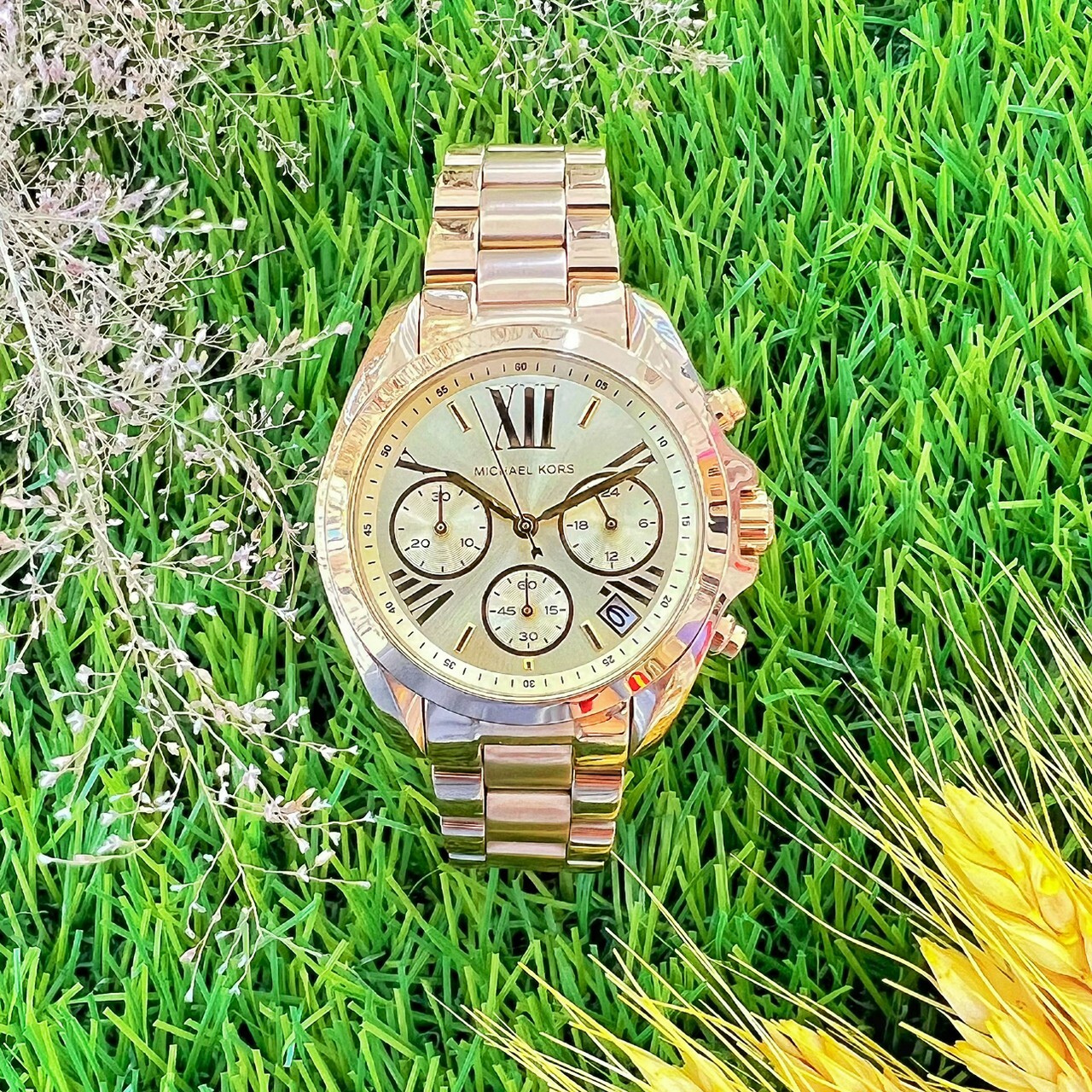 【MICHAEL KORS】漫步羅馬三眼計時腕錶 MK5798 36mm 現代鐘錶