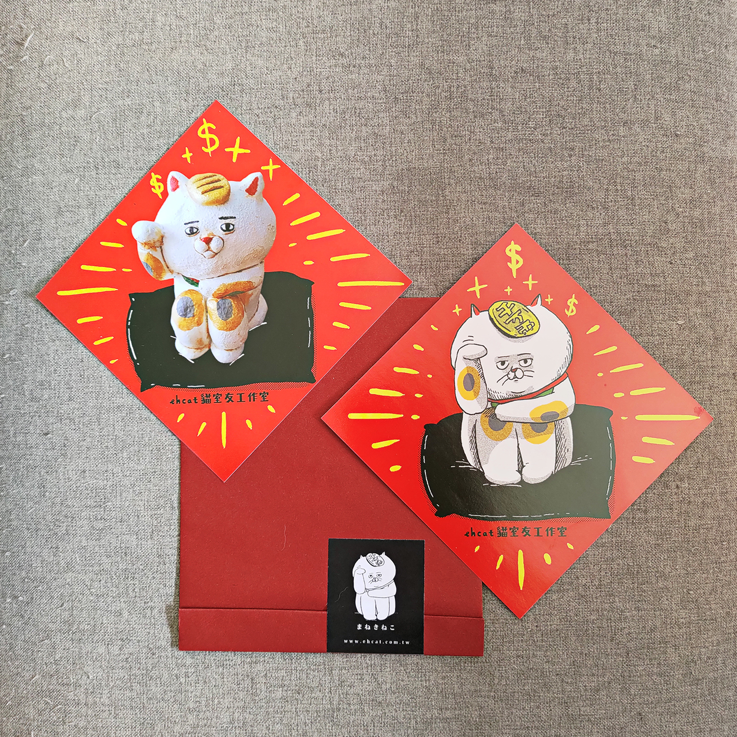 【ehcat貓室友】招財貓春聯
