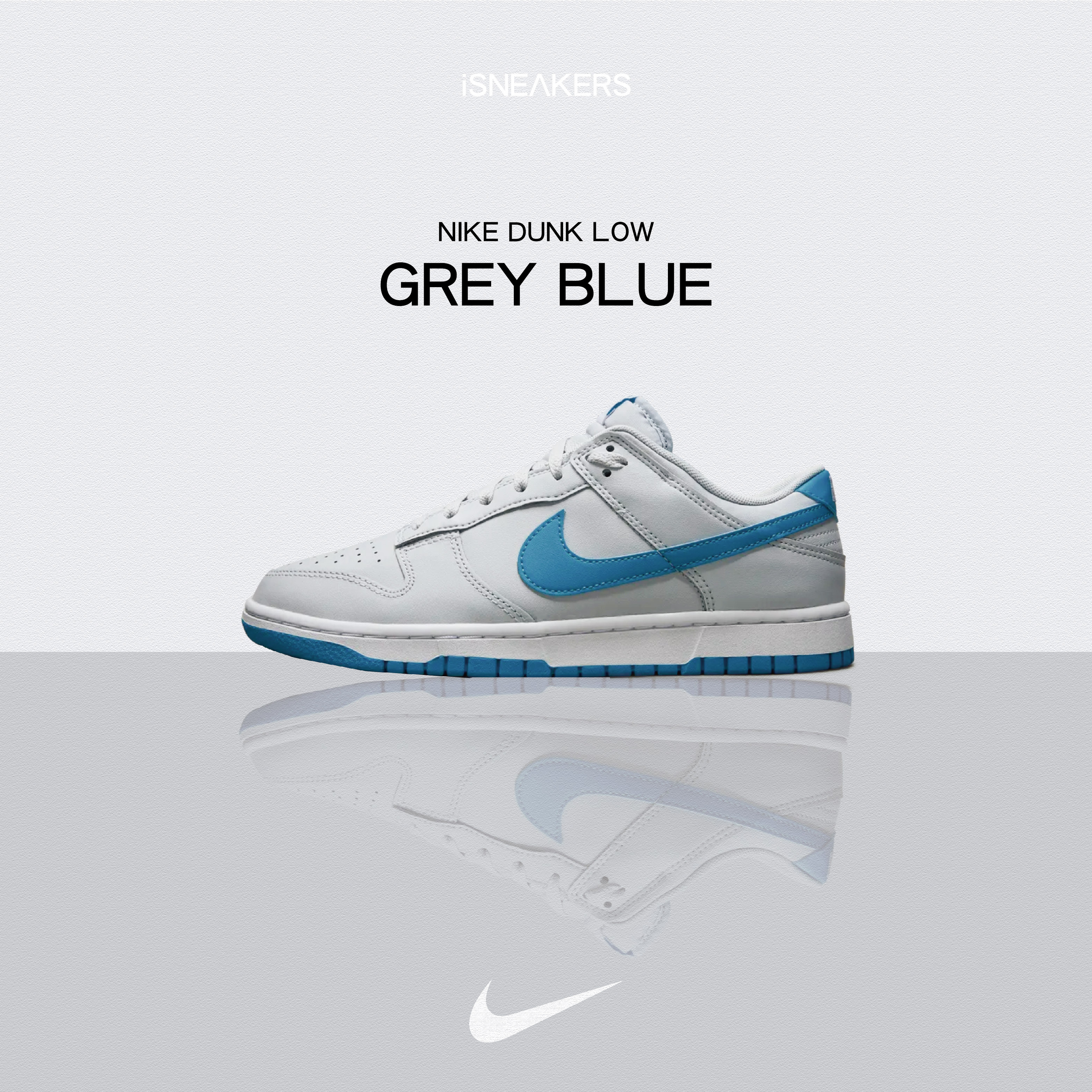iSNEAKERS｜Nike Dunk Low "Grey Blue" 迷霧灰 天空藍 DV0831-001