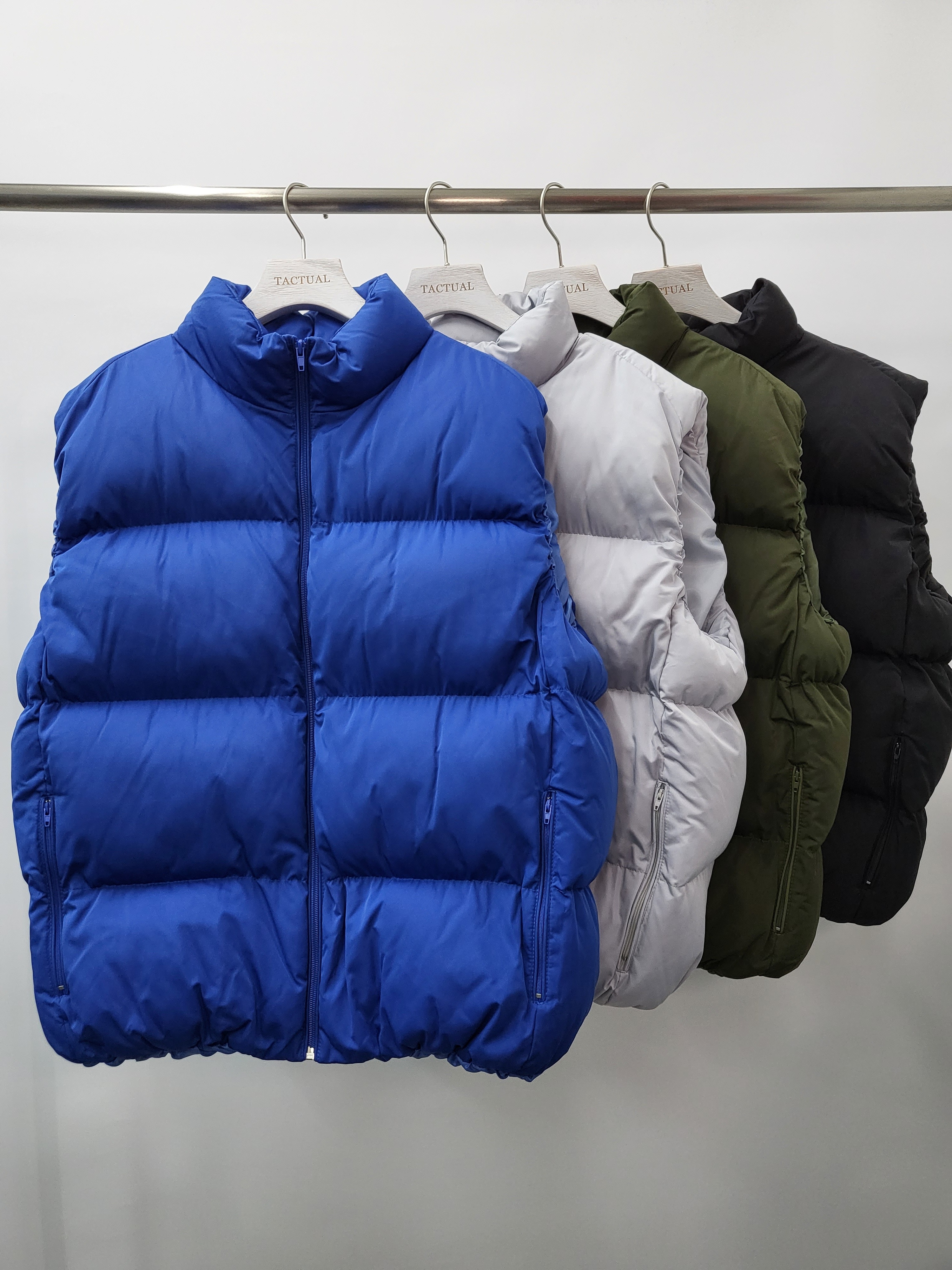 企領拉鍊背心褸(夾棉) V829