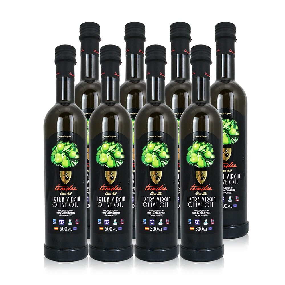 500mlx8瓶【Tendre 添得瑞】100%冷壓初榨頂級橄欖油