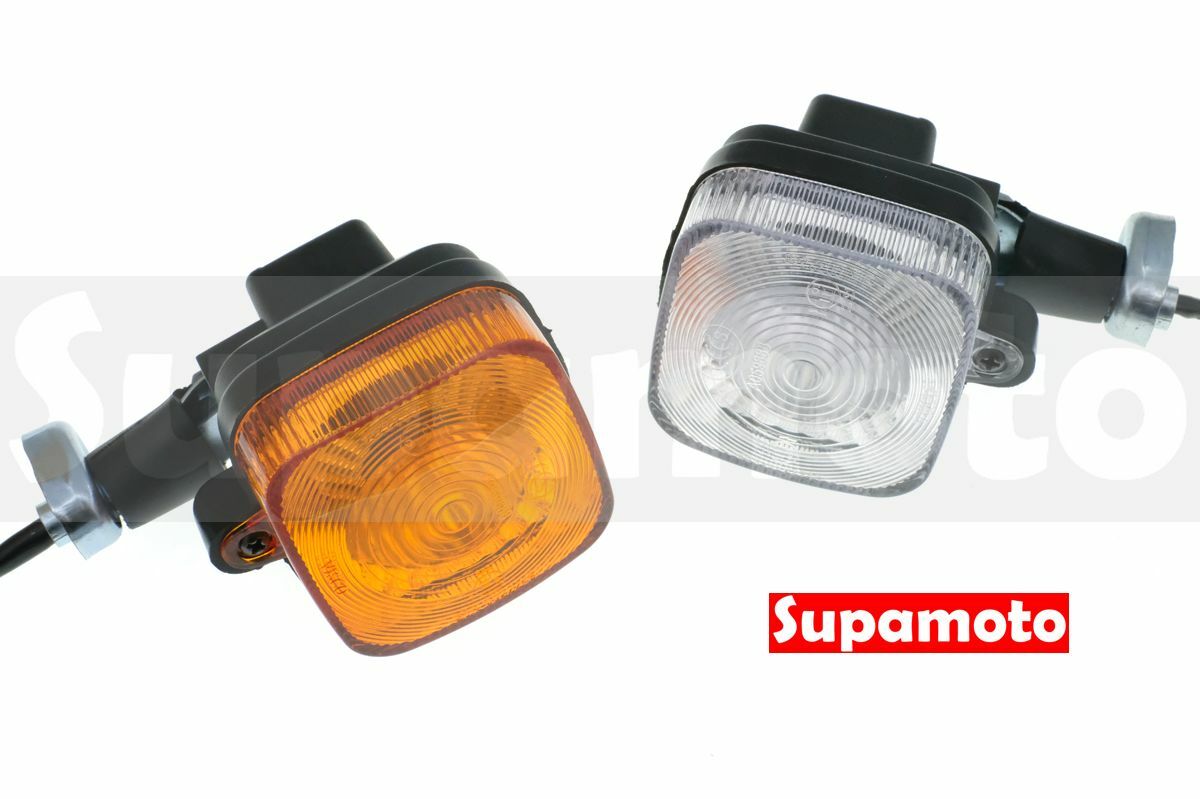 -Supamoto- D47 方形 復古 方向燈 霧黑 透明 橘色 通用 改裝 方型 檔車 正方形