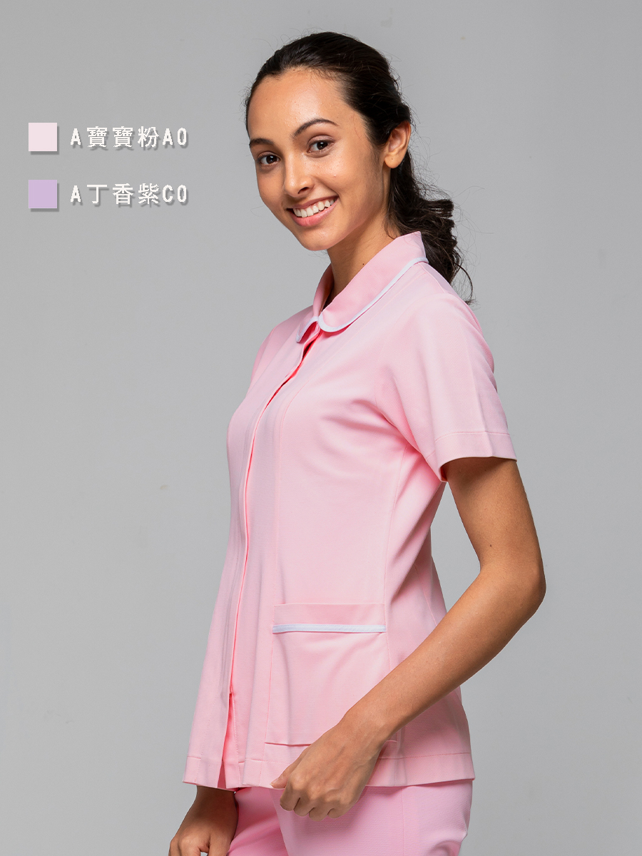 【 A246-A0 】女護理上衣-A科技布-寶寶粉