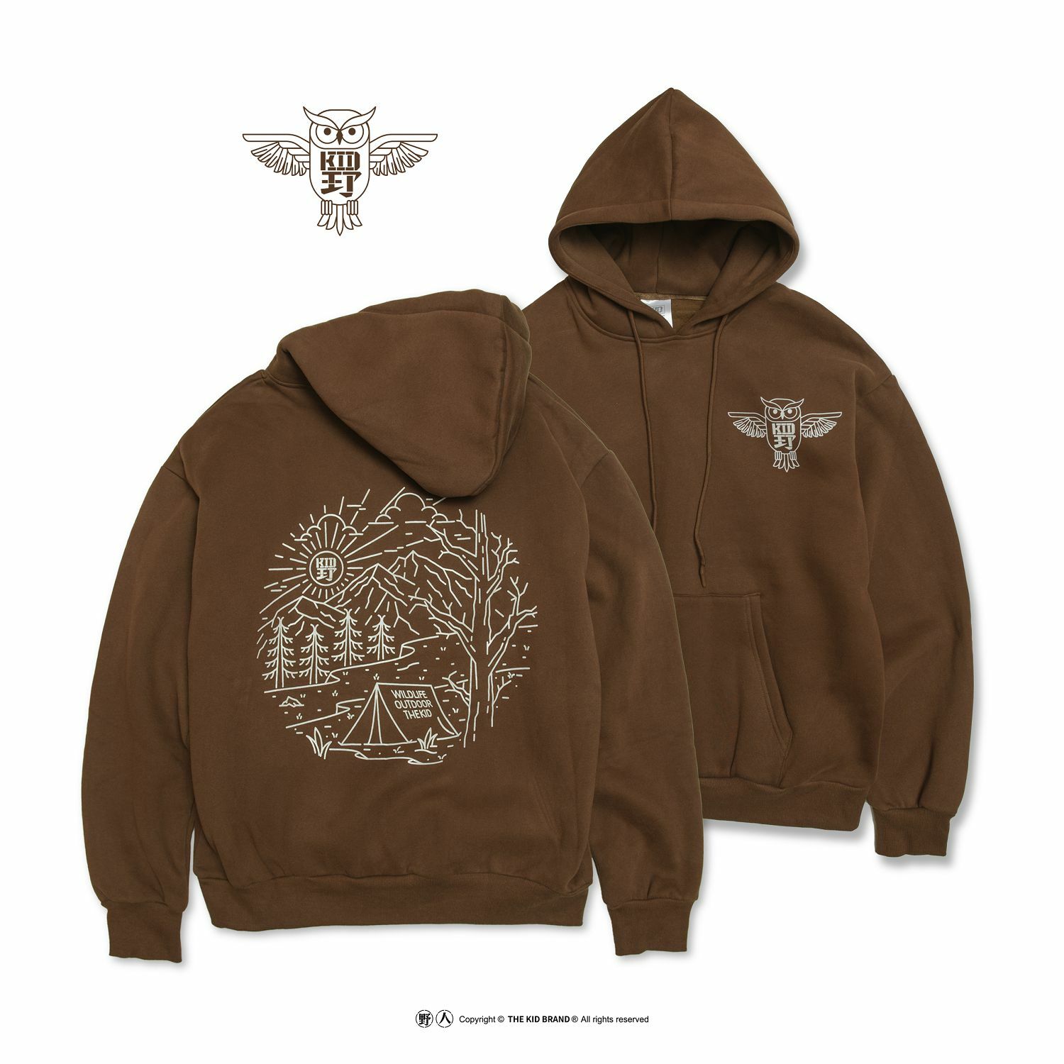 KID ® 貓頭鷹夜光連帽T