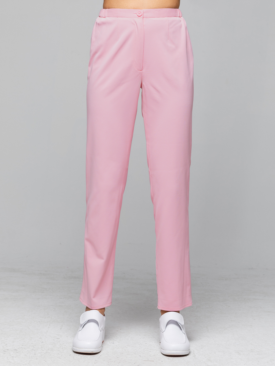 【 A900N-A0 】女拉鍊長褲-A科技布-寶寶粉