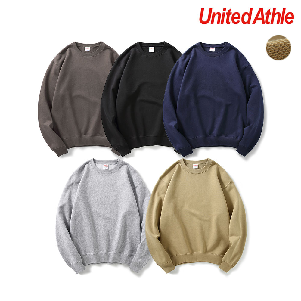 日本授權 United Athle 5044-01 運動機能內毛圈 大學T