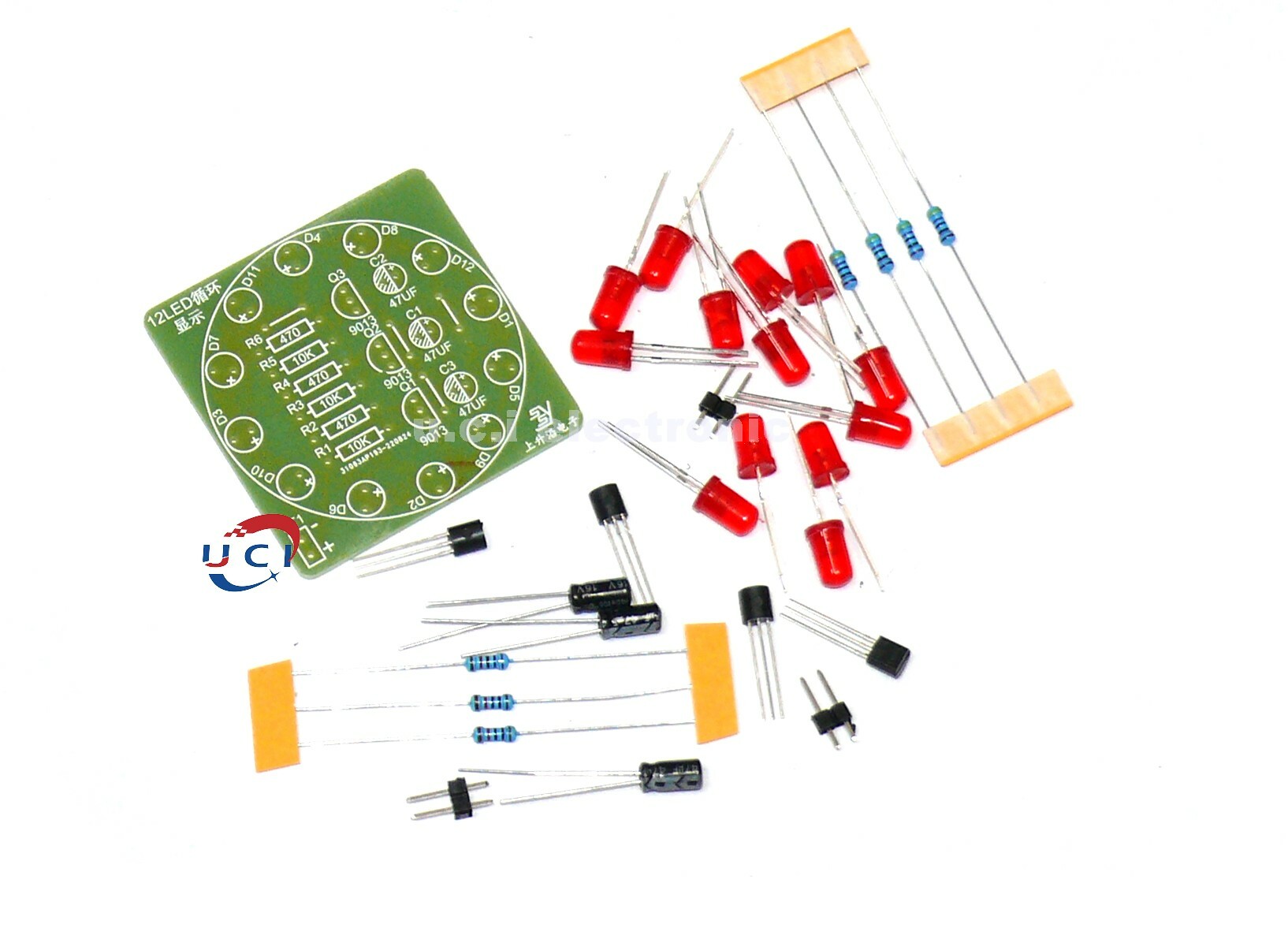 【UCI電子】(Y-2) 流水燈套件 LED迴圈顯示燈套件 交替閃爍簡易流水燈 電子製作組裝diy散件