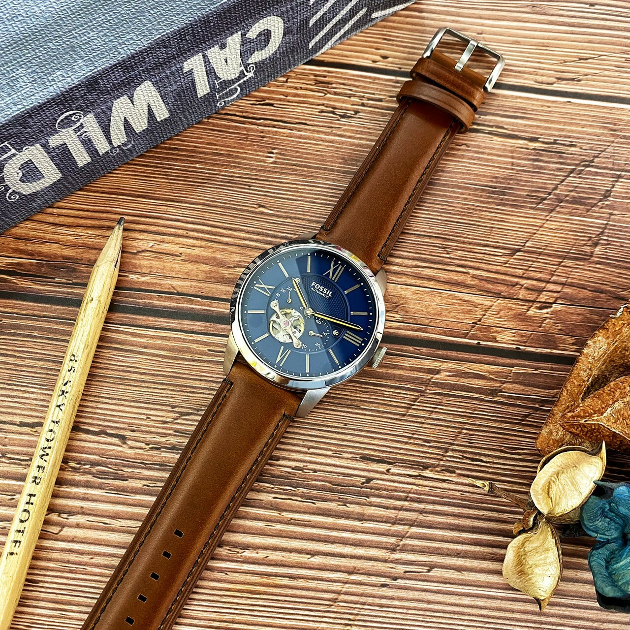 【Fossil】TOWNSMAN 爵士魅力鏤空機械錶 ME3110 44mm 現代鐘錶