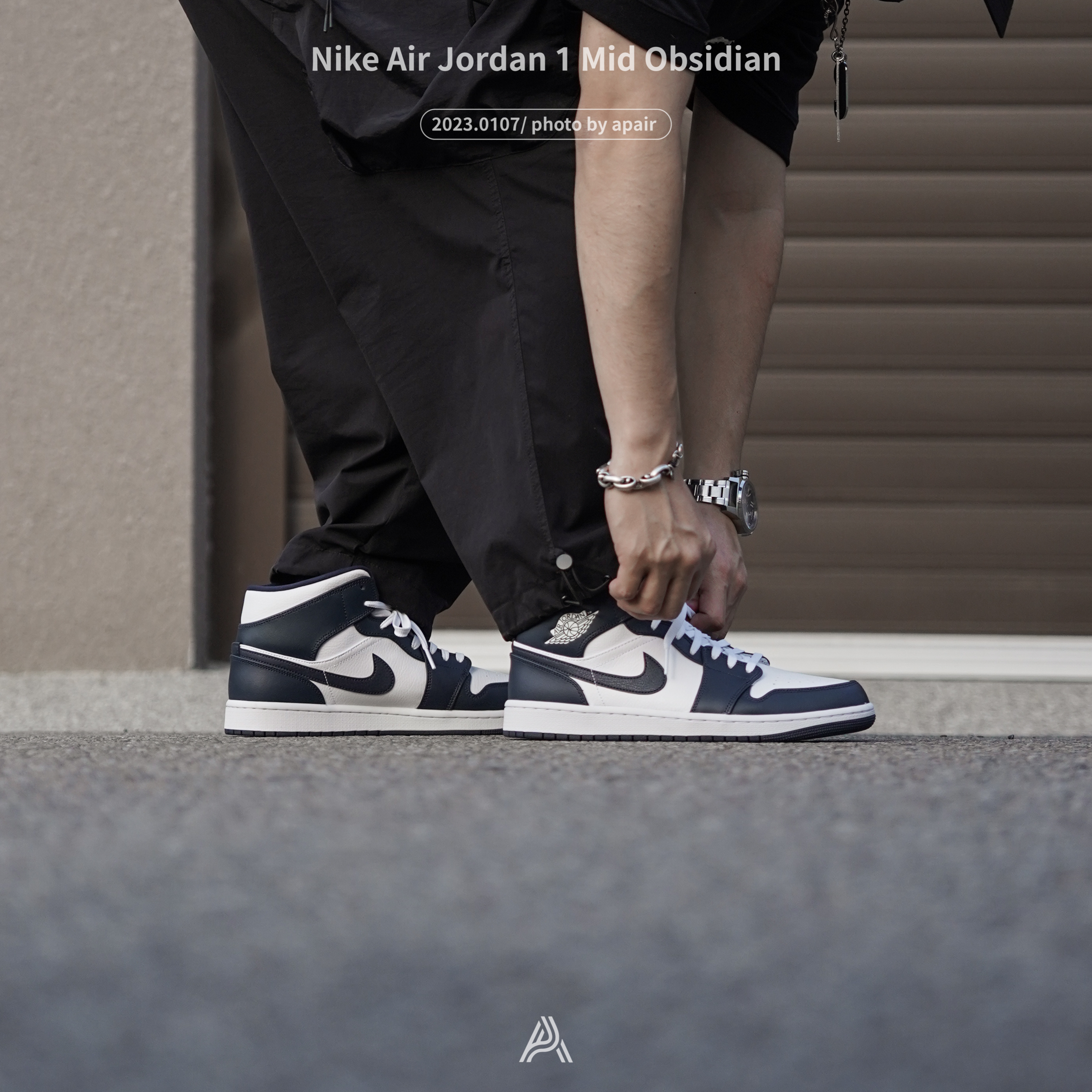 【APAIR】現貨 Nike Air Jordan 1 Mid Obsidian 黑曜石 深藍 554724-174
