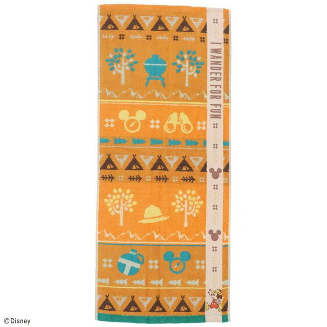 【現貨】日本迪士尼米奇露營抗菌除臭加工毛巾-方巾/長巾
