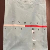 [S] TOMMY HILFIGER MEN'S CREW NECK T-SHIRT,LIGHT BLUE, 78J7281-440 (STH120)