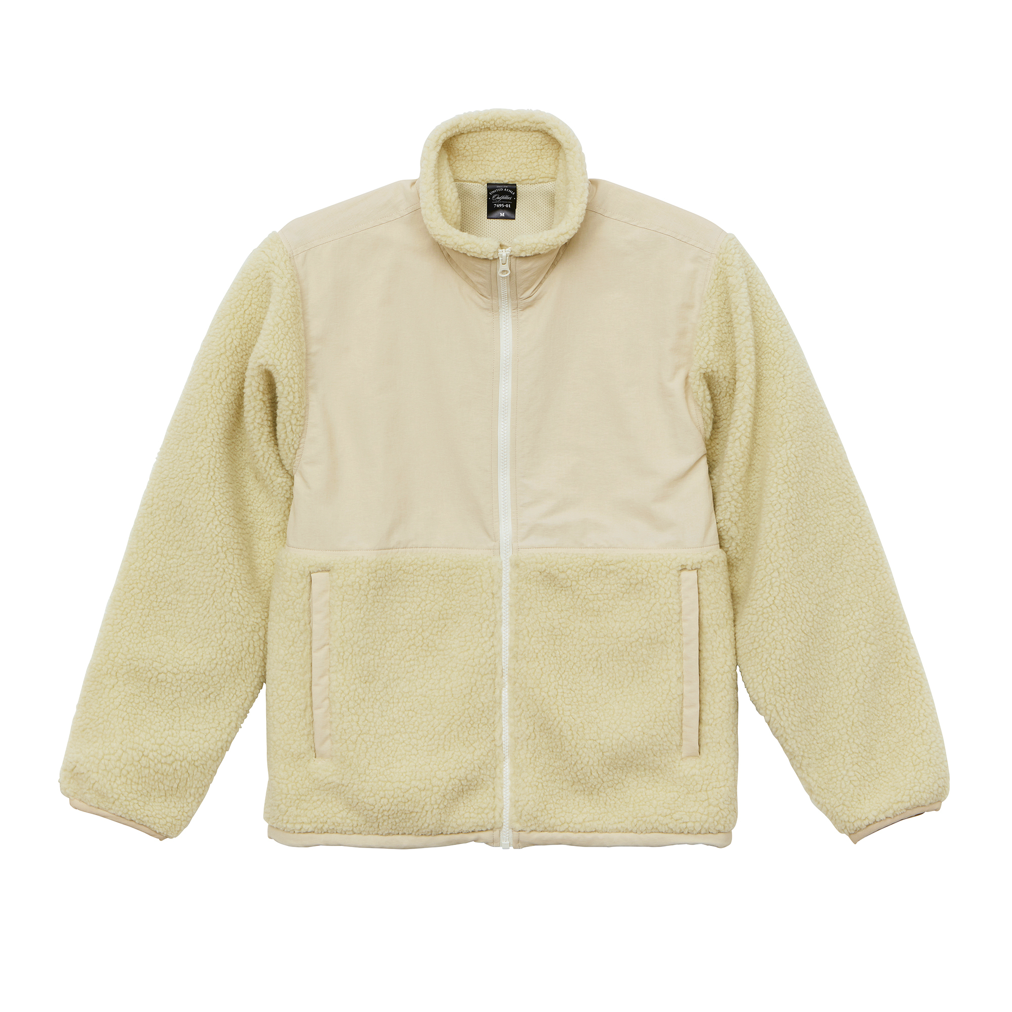 United Athle  羔羊毛 立領 毛絨外套 自然米黃 3749501-019 [台灣現貨]