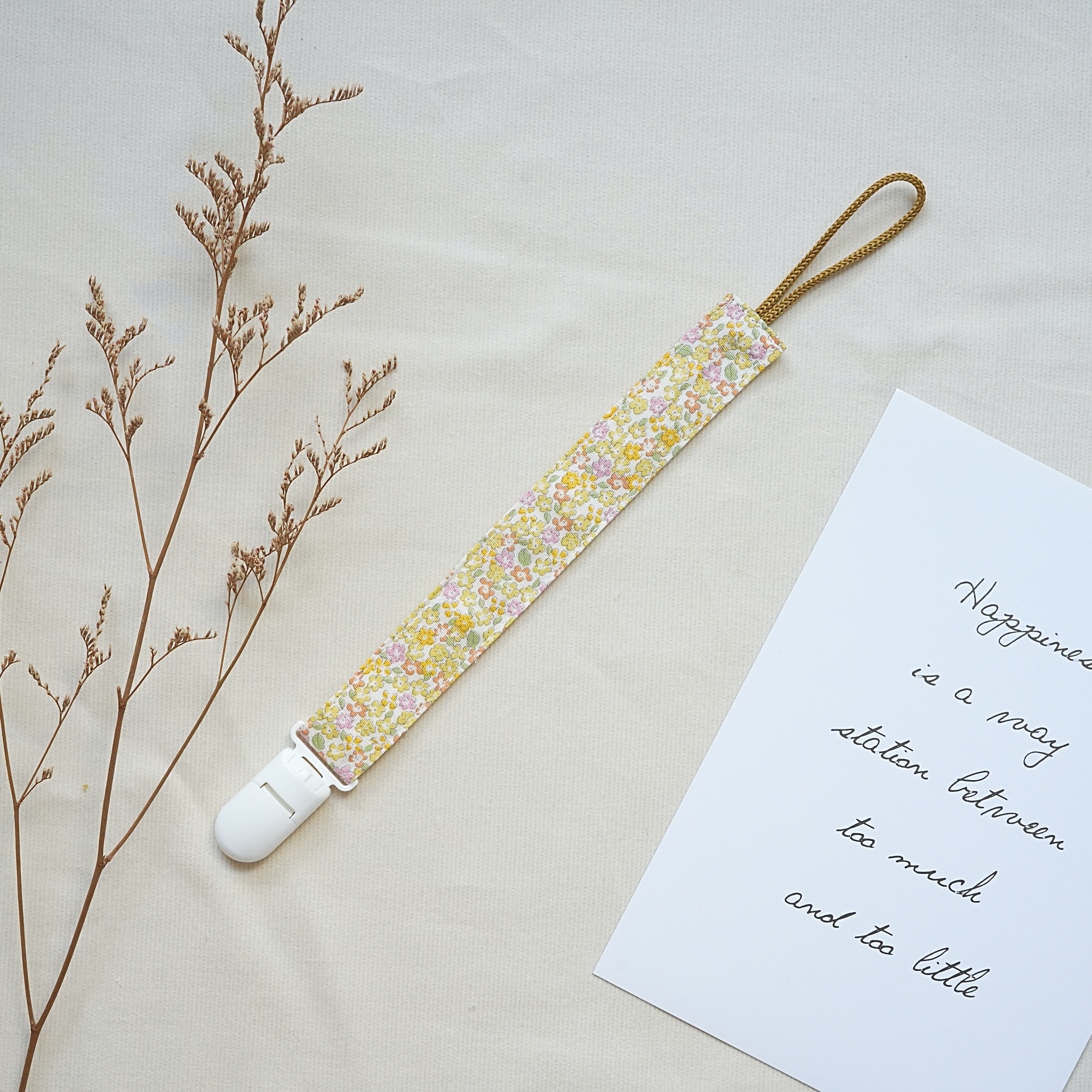 Hi Y.P store-鱷魚夾-藤黃碎花