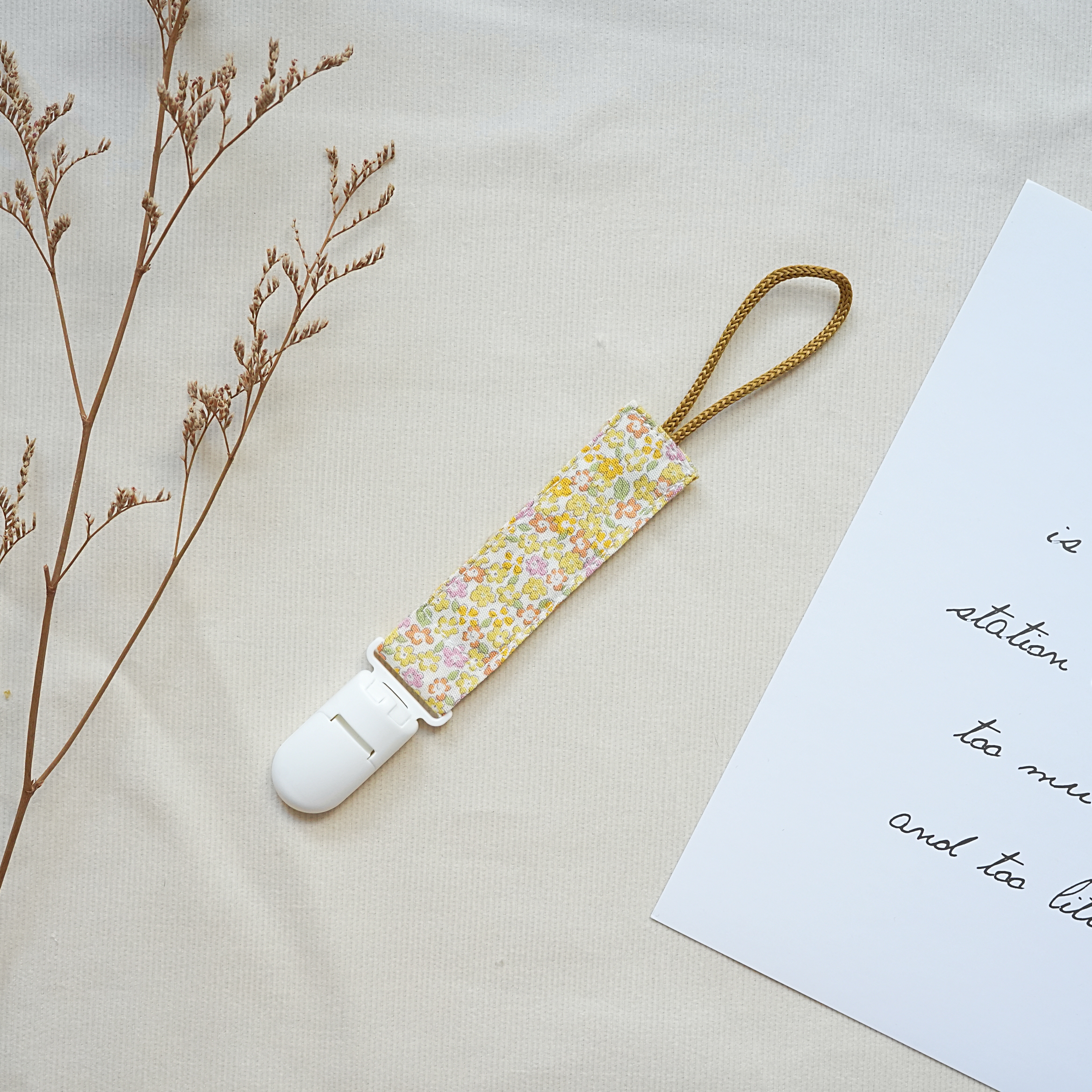 Hi Y.P store-短版鱷魚夾-藤黃碎花